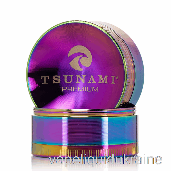 Vape Ukraine Tsunami 1.9inch 4-Piece Sunken Top Grinder Rainbow (50mm)